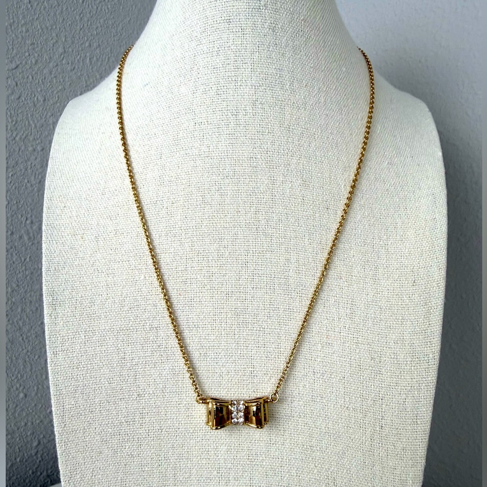 KATE SPADE NEW YORK - Women’s Gold Bow Pendant Necklace